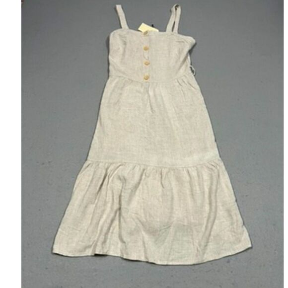 NWT Monteau Los Angeles Dress Linen Color Size M - Picture 1 of 3